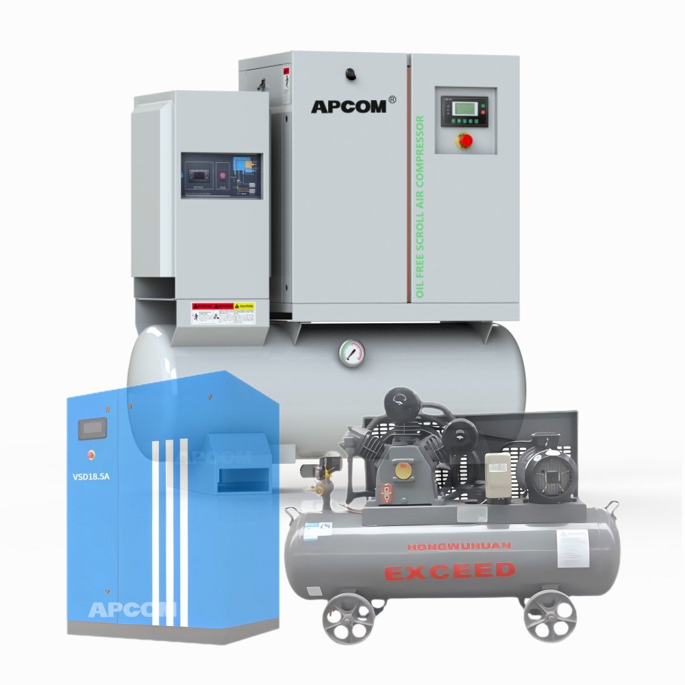 APCOM 220V 2.2kw 3kw 4kw 5.5kw 7.5kw 3hp 4hp 5hp 7.5hp 10hp Screw air Compressor De Ar Aircompressor Compresor Air-compressor