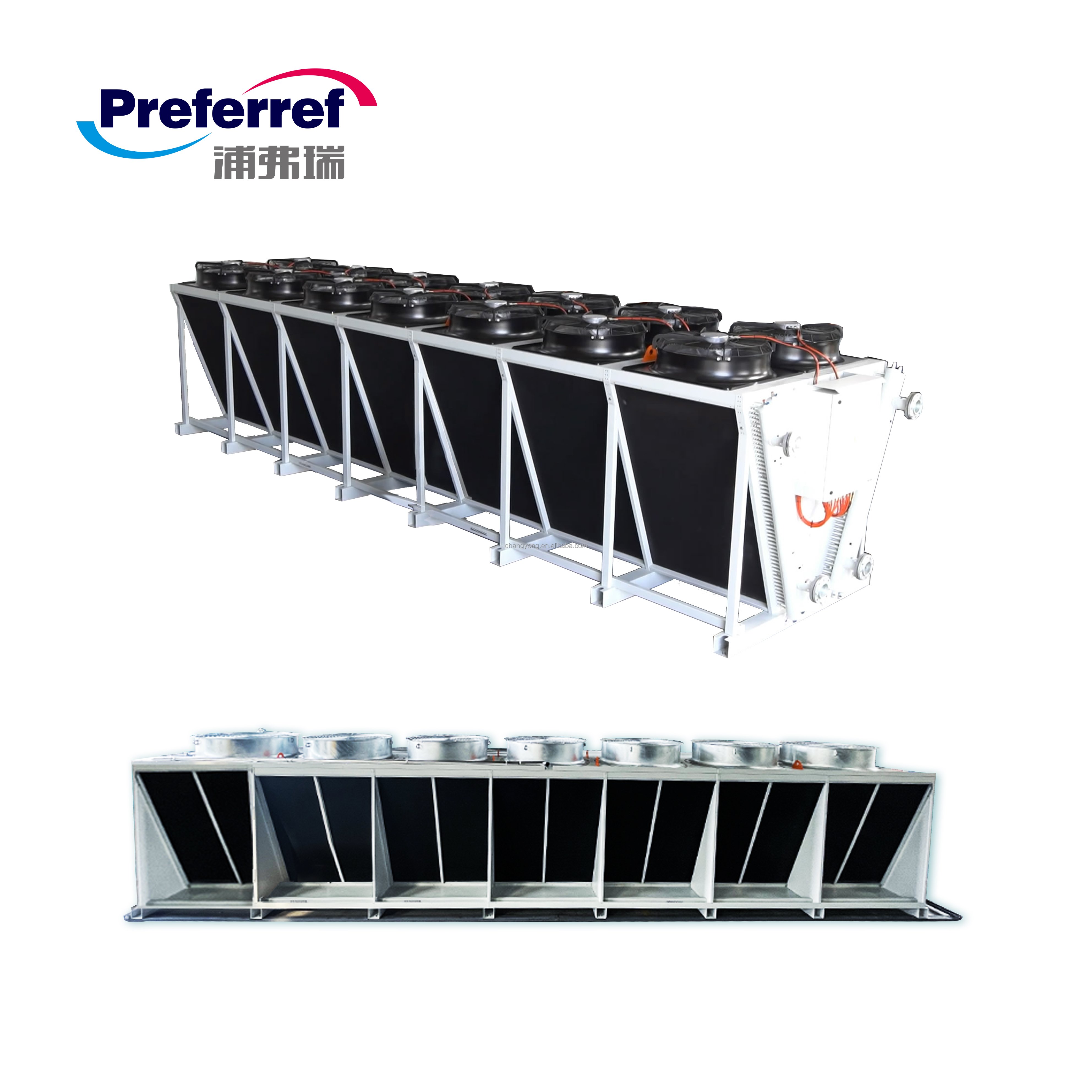 Wider Using in Industry, V Shape Type Dry Air Cooler/adiabatic Cooler With Water Walls