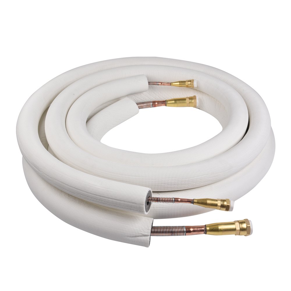 Factory Direct Sale Insulated Copper Aluminum 3/8+1/2 Refrigerant Air Conditioner Quick Connect Lines
