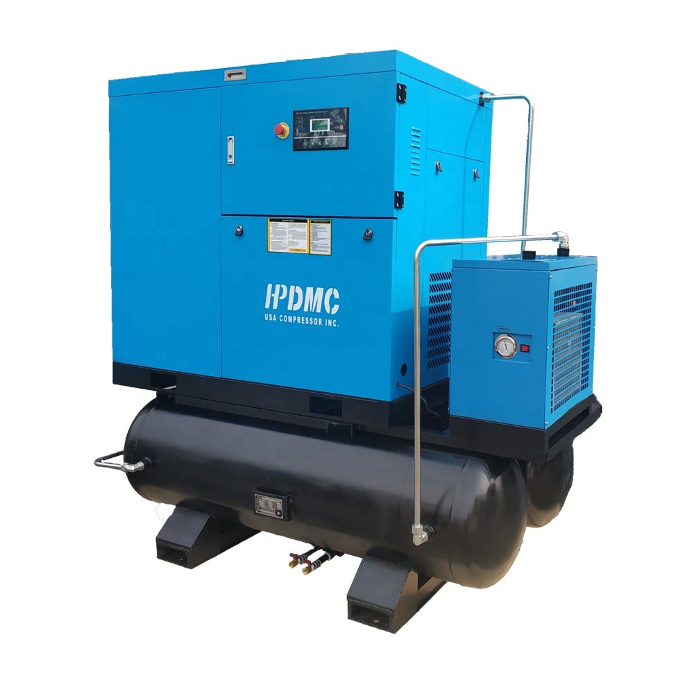 15KW/20HP VFD 16 bar Gauge Pressure Screw Air Compressor for Fiber Laser Cutting Machine Assisted by Air Compressor