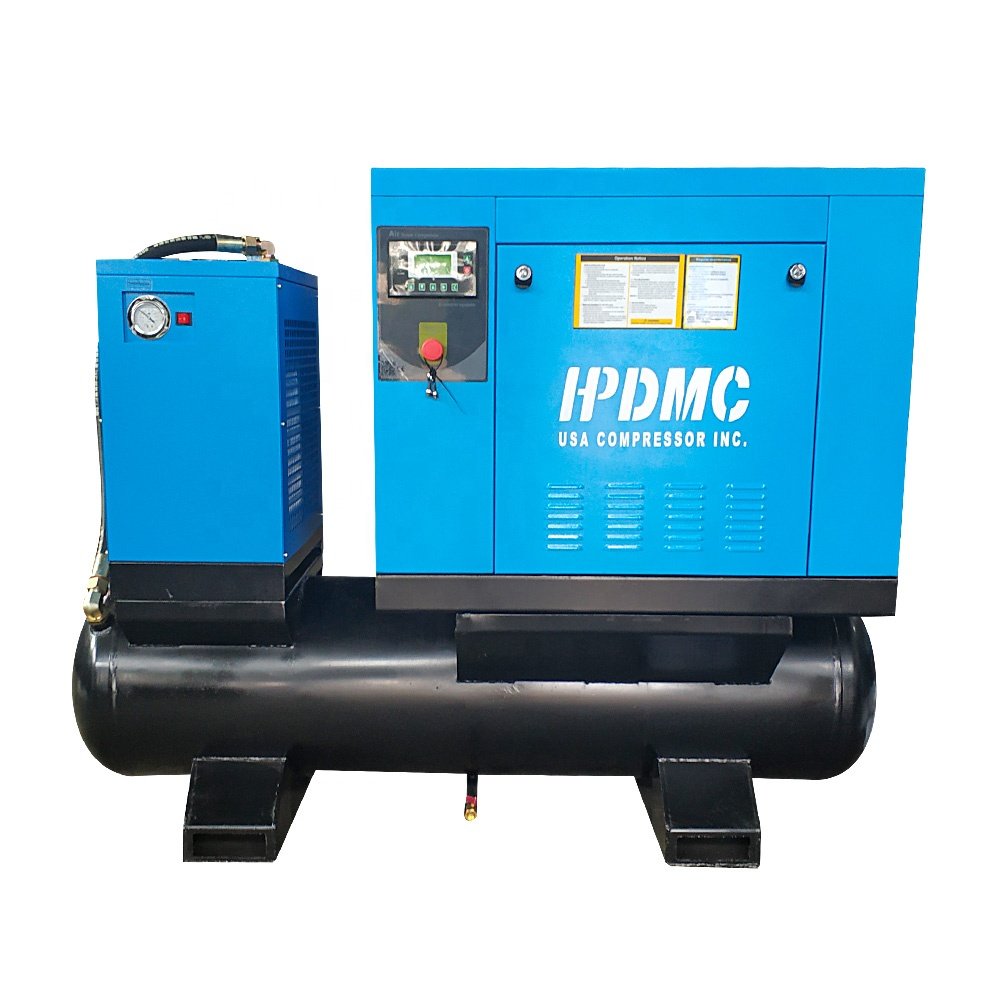 15KW/20HP VFD 16 bar Gauge Pressure Screw Air Compressor for Fiber Laser Cutting Machine Assisted by Air Compressor