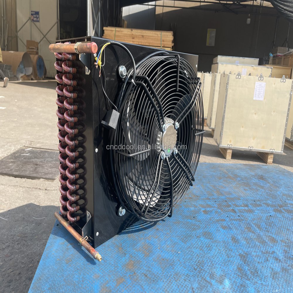 Refrigeration Parts Air-Cooled Chiller Cooper Tube Condenser H-Type Heat Exchanger Open Type Condensing Units