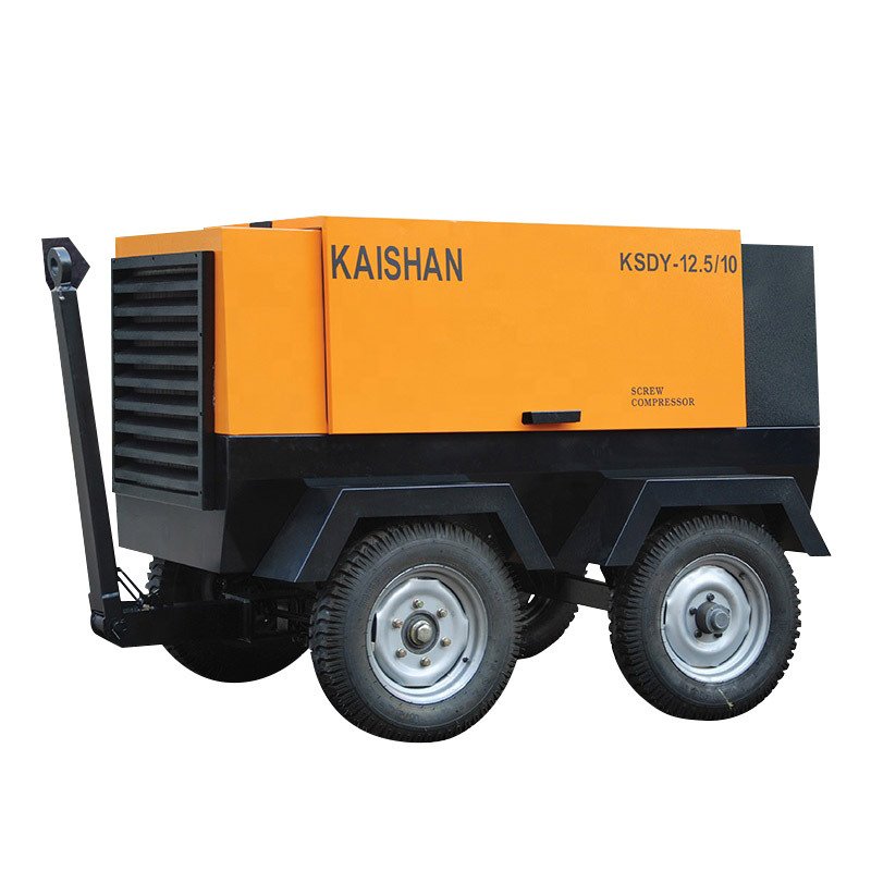 High-accuracy Portable Screw Engine Diesel Compressor Mining 7 Bar 8 Bar 10 Bar Mine Compressor Screw Air Compressor Gasoline