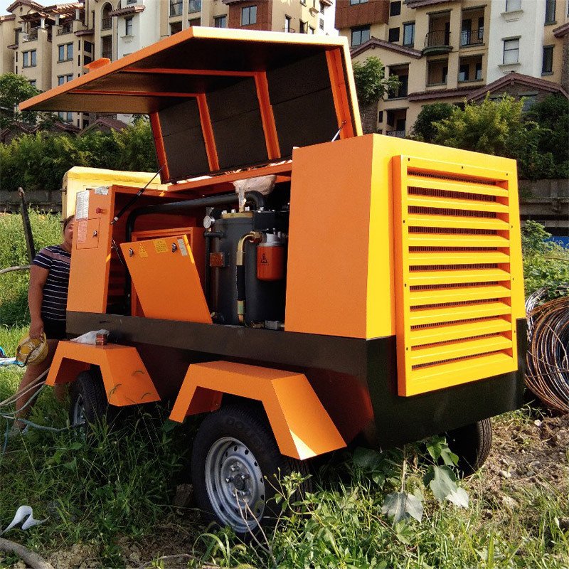 High-accuracy Portable Screw Engine Diesel Compressor Mining 7 Bar 8 Bar 10 Bar Mine Compressor Screw Air Compressor Gasoline