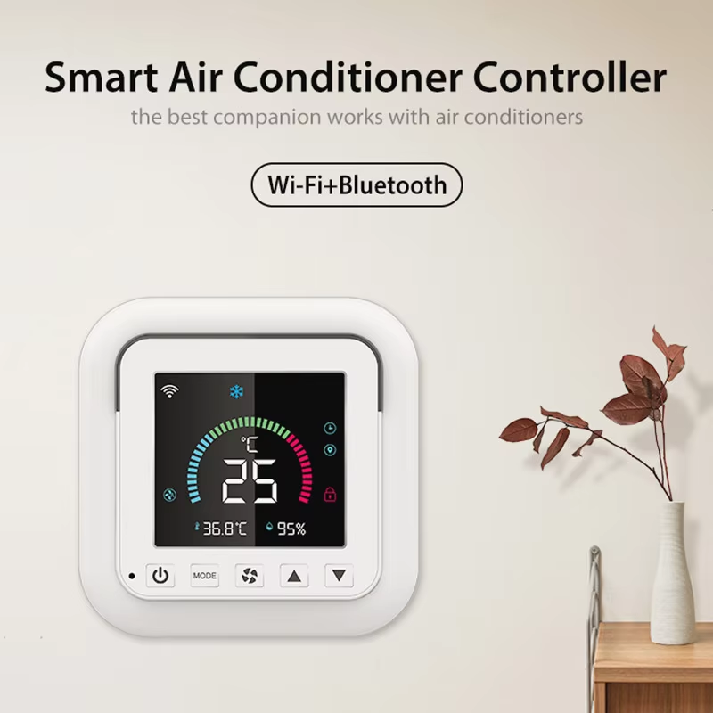 Tuya WiFi Smart Air Conditioner Controller Temperature Humidity Air Controller LCD Touch Screen Smart Home for Google Home Alexa