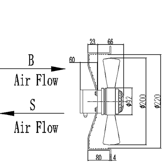 Low Noise 8 Inch 220V Ac Motor air Conditioner Condenser Axial Flow Fan