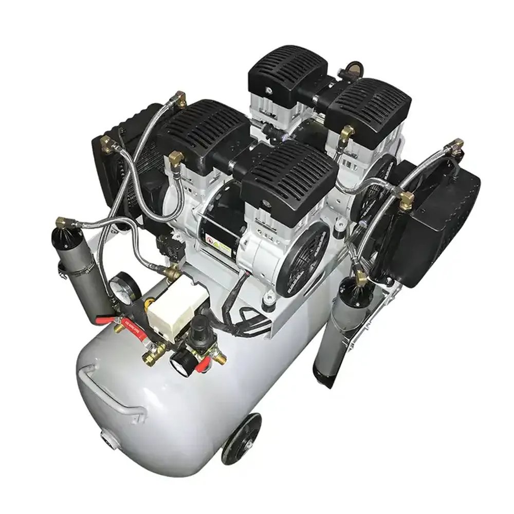 100L 220V 110V Mini Piston Oil Free Silent Cylinder air Compressor With tank