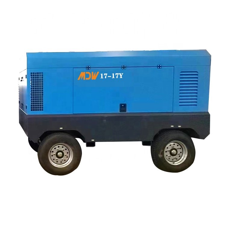 High Performance Mobile Diesel Compressor 18bar 13bar 650CFM Diesel Engine Screw Air Compressor for Quarry MDW18-18C