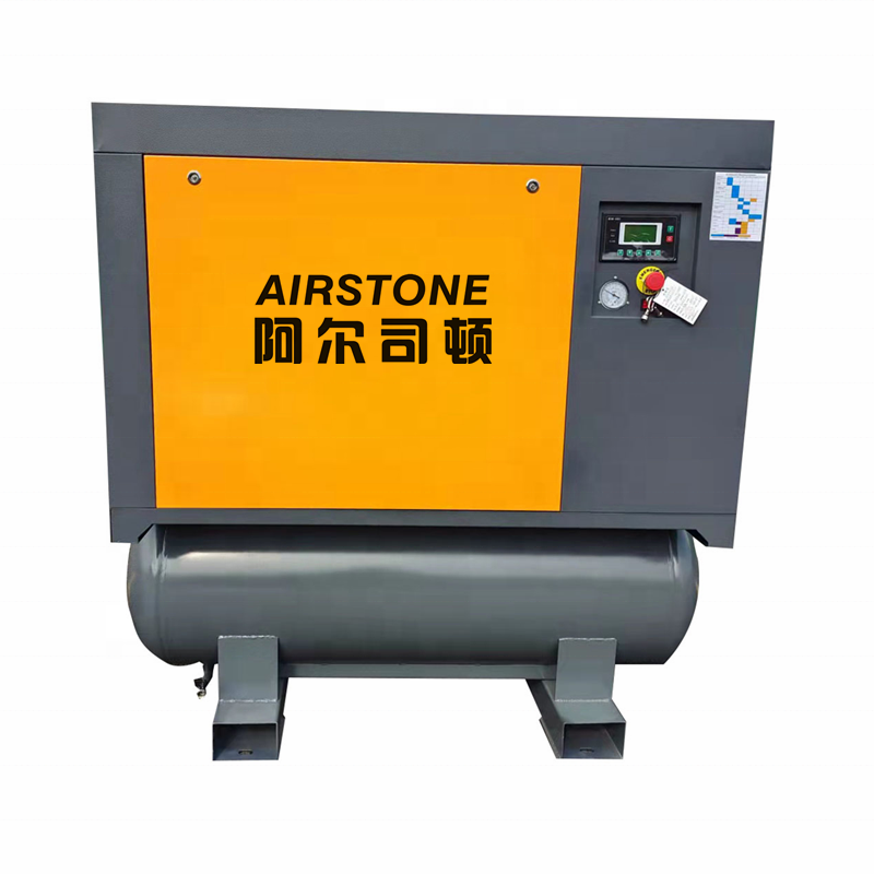 Airstone Convenient 7.5Kw 10Hp 8Bar Integrated All in One Screw Air Compressor With Air Dryer Air Tank Filters