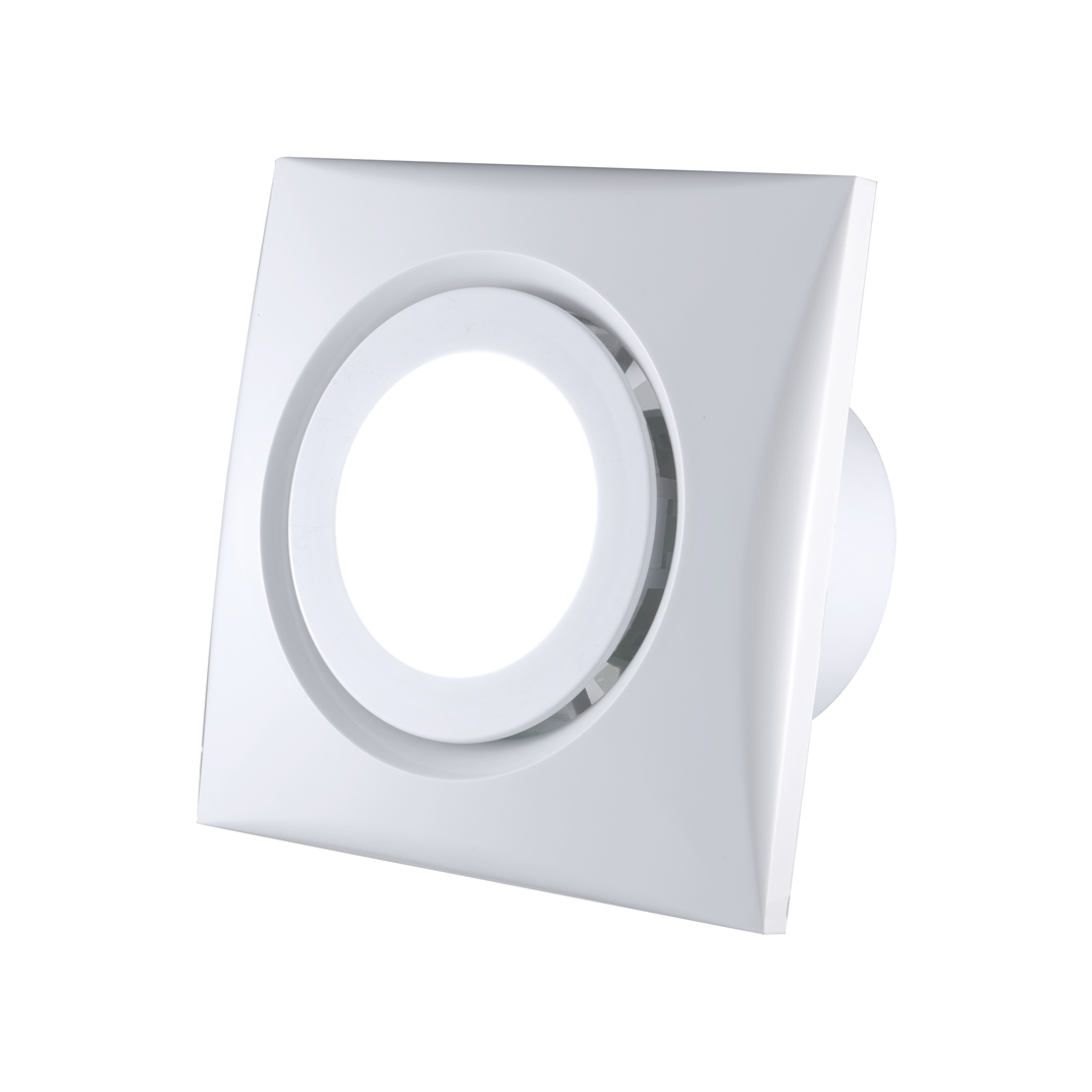 OEM/ ODM Factory Made Design Own Brand Mass 6 Inch PP Plastic Square Home Bathroom Wall Window Louvered Exhaust Ventilation Fan