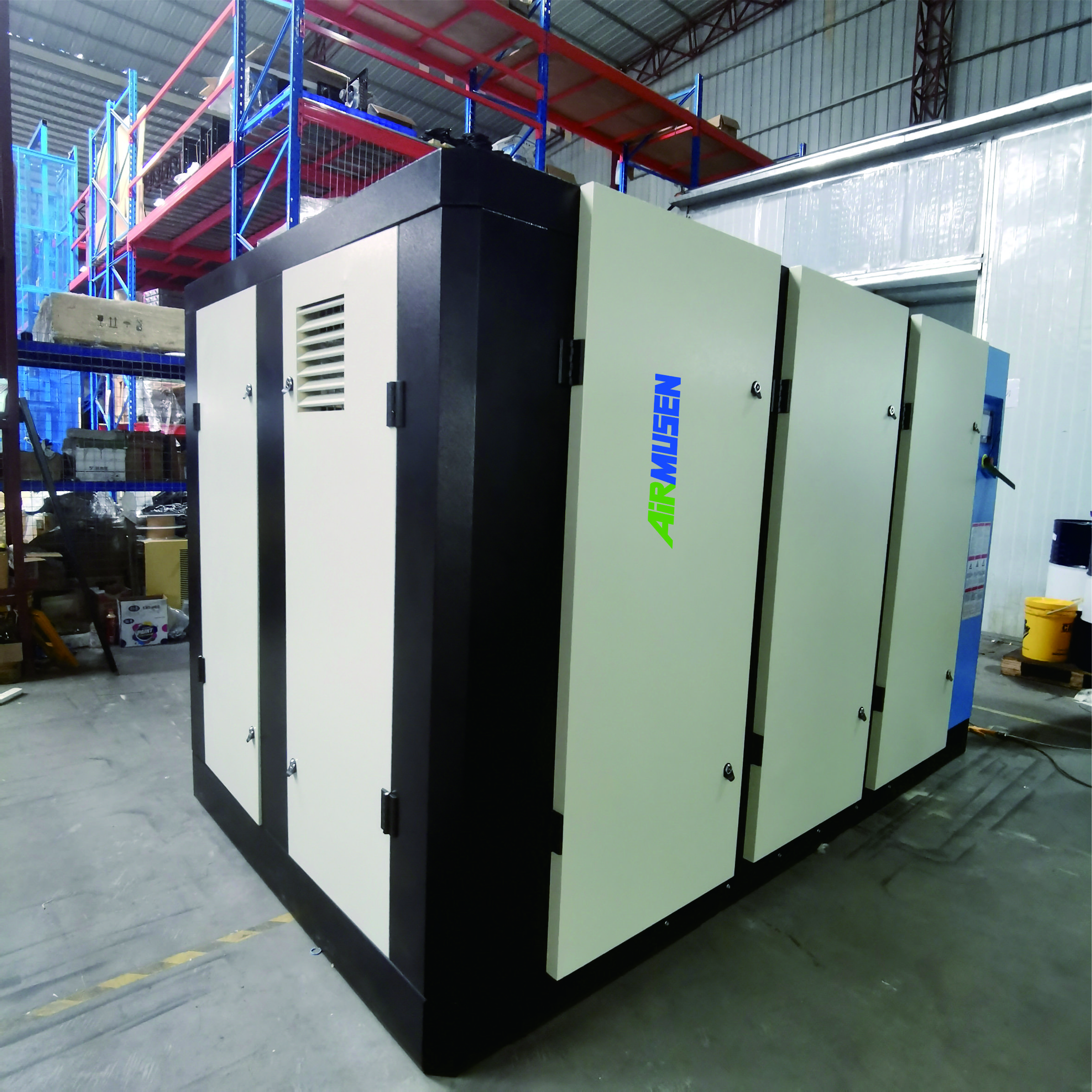 Medium/high Pressure Efficient Low Noise Two Stage Screw air Compressor 55/37/75 kw 50/75/100 hp 6/7/8/10/13/16 bar