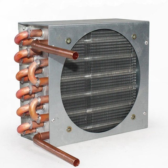 Finned Copper Tube Refrigerator Condenser Unit Cooler