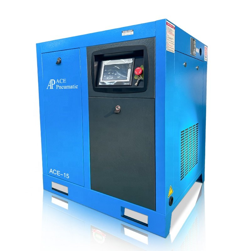 ACE Screw air Compressor 7.5kw/10hp air End Hanbell or Baosi Air Compressor 200l 200 Liter