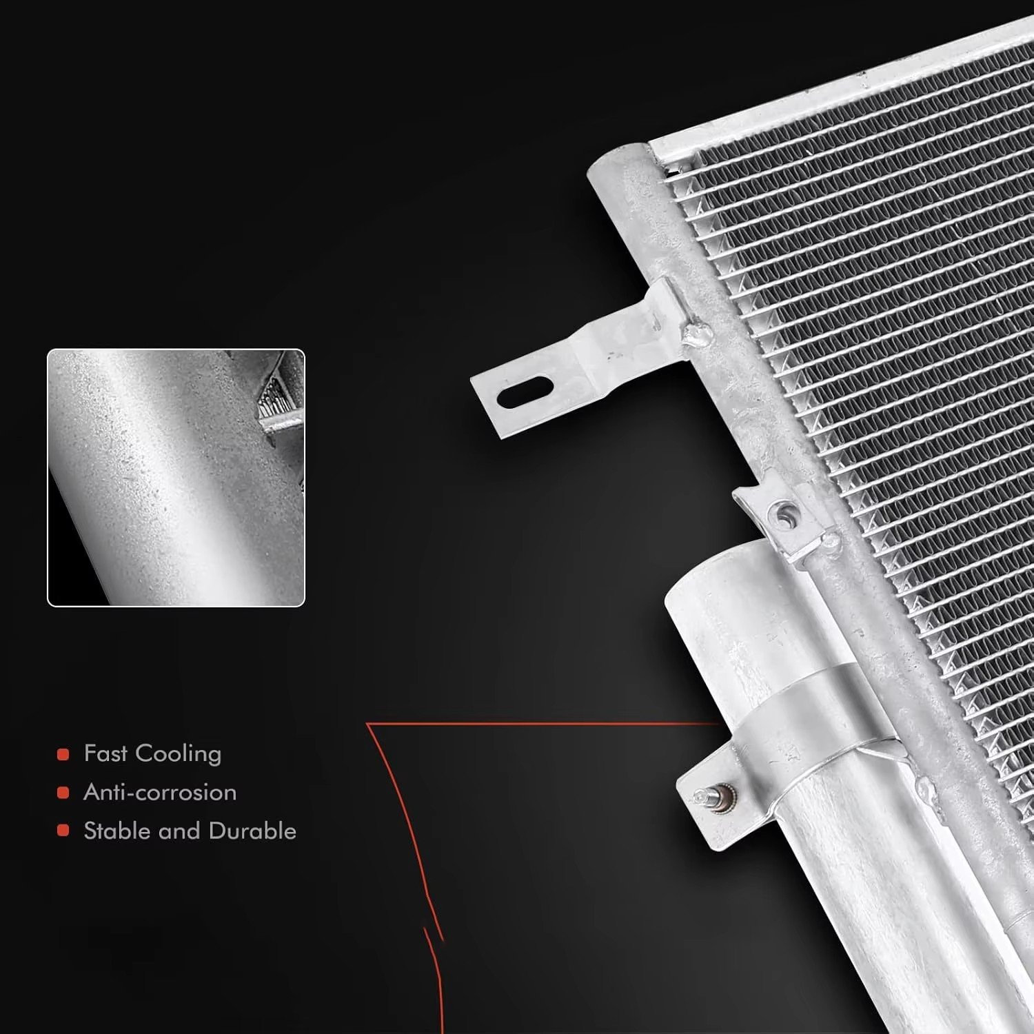 Air Conditioning Condenser JRB500250 JRB500270 LR015556 for Land Rover Range Rover Sport 2009-2013 Discovery 4 2009-2017 Diesel