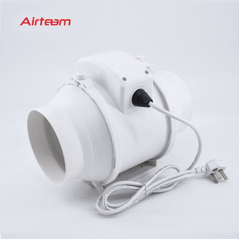 4'' 6'' 8'' EC Motor AC Mixed Flow Inline Duct Fan Wall Mounted Window Exhaust Home Ventilation Fan for Hydroponics Ventilation