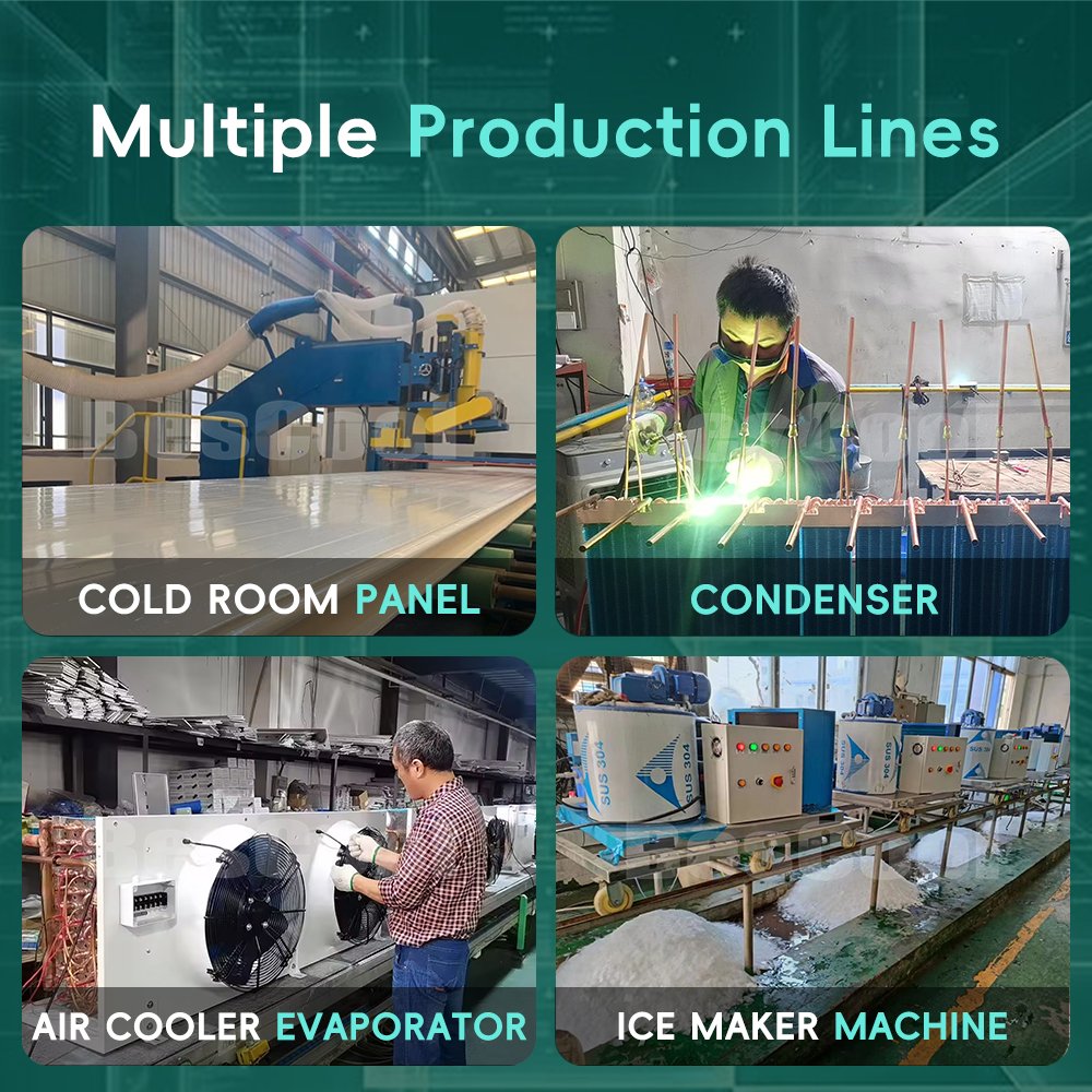 BesCool Open-Air Cooling Chiller Walk-In Freezer Condensing Unit Refrigeration Cold Room Refrigeration Heat Exchange Equipment