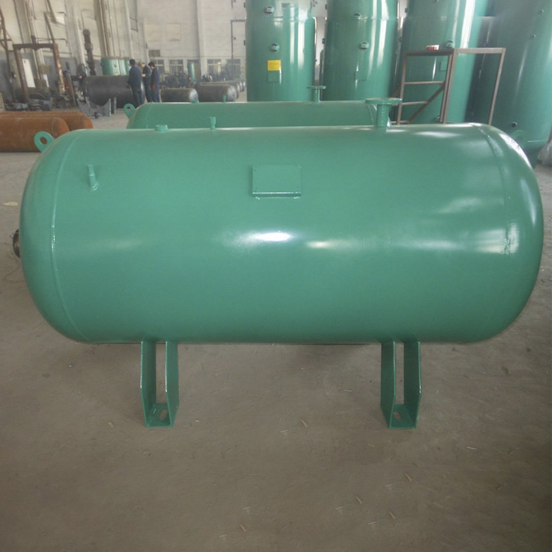 ZHTV Tank Horizontal Type 25L/50L/ 80L/ 100L Working Pressure Air Steam N2 O2 Water Easier to Move Air Tank