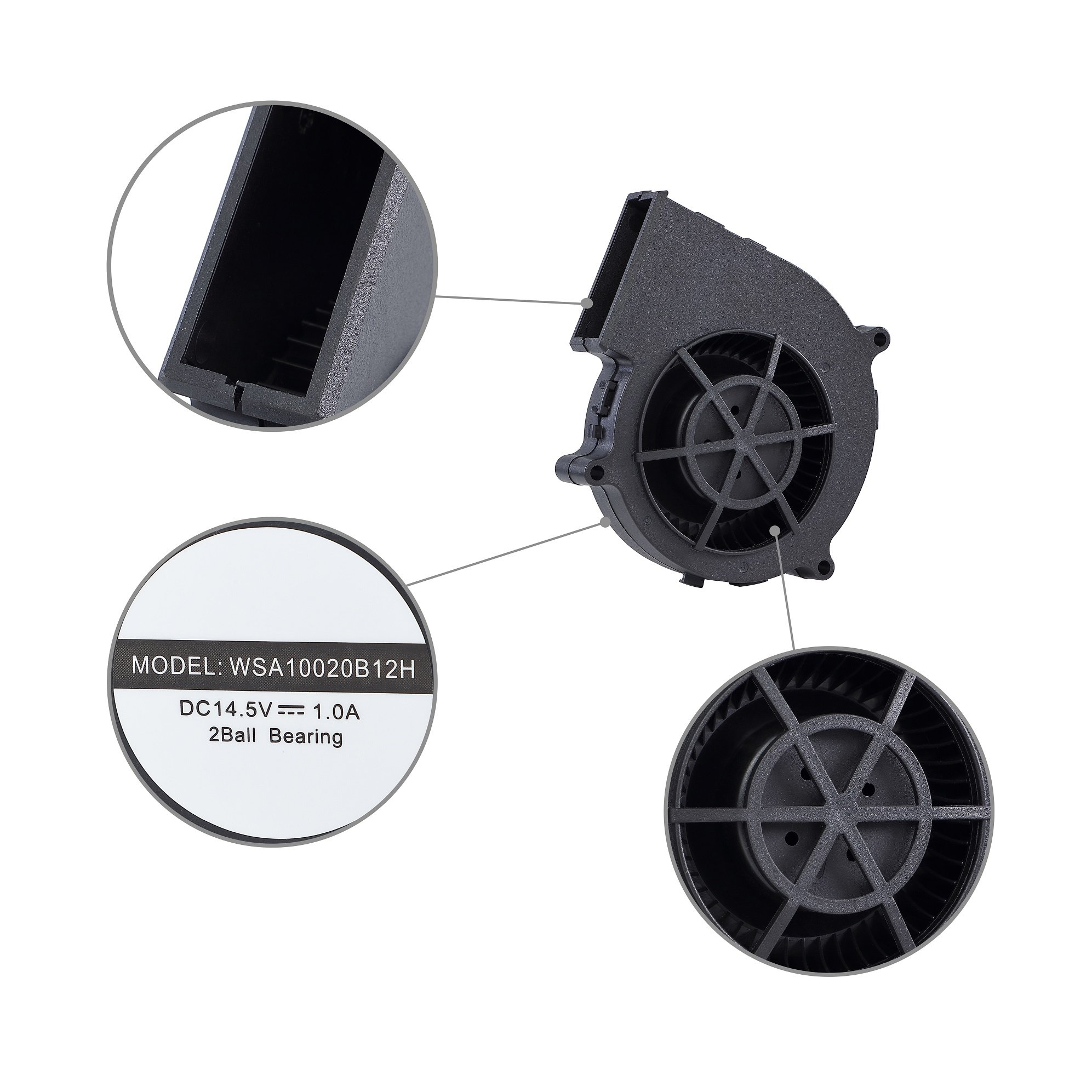 10cm 100x100x20mm DC brushless radiator fan motor 13.5v centrifugal air blower for car high pressure