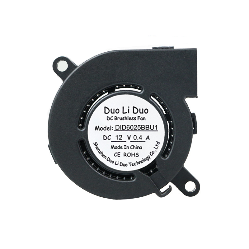 60x60x25mm 5V 12V 24V 48V DC Blower Fan 6025 6CM 2' Turbo-blower Double Ball Bearing DC Cooling Fan for Car Seats, Purifiers