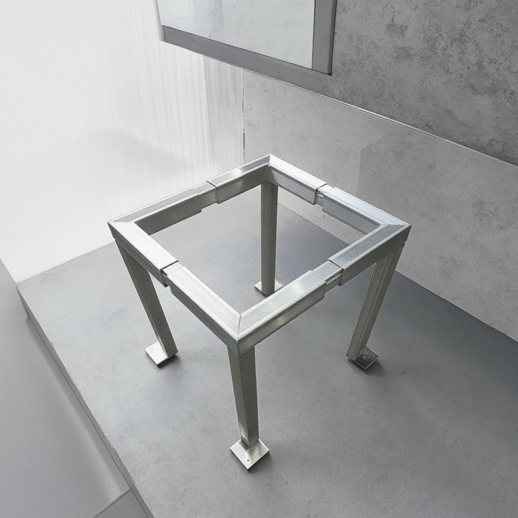Factory Custom Heavy Duty Aluminum AC Condenser Stand Roof Top Ground Mount Air Conditioning Stand Air Conditioner Floor Bracket