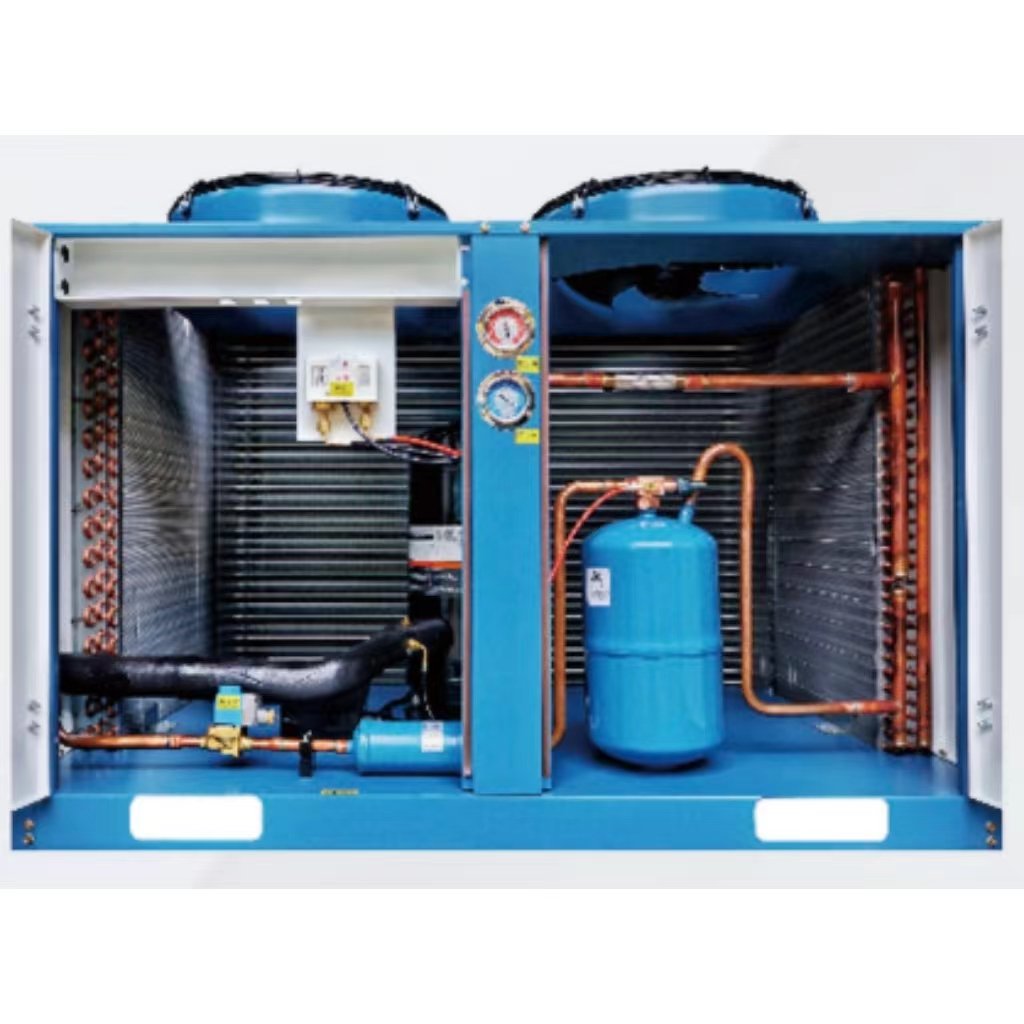 U-Shaped Air-Cooled Unit Condenser Freezing Room Copeland Scroll Compressor for Commercial and Industrial Refrigeration