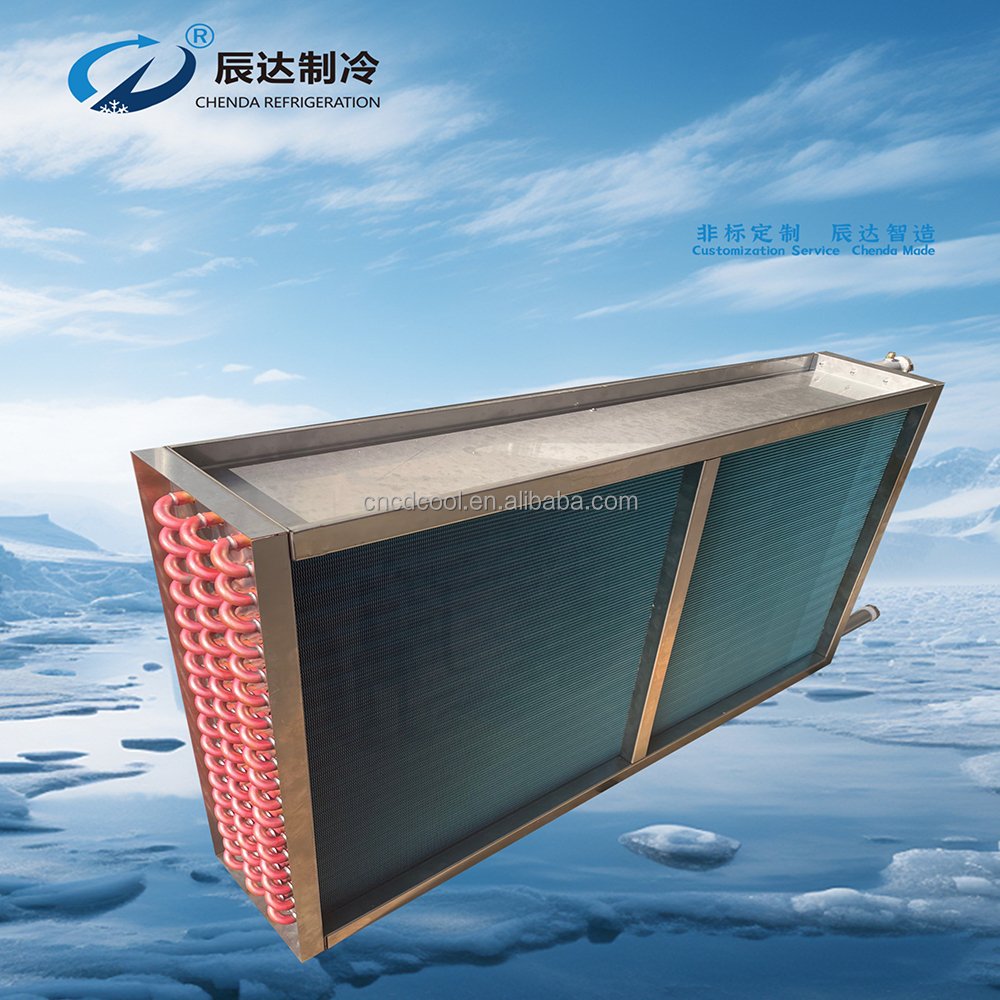 Customized Copper Tube evap Condenser Coil Water Air Heat Exchanger for Air cooled Condensing unit