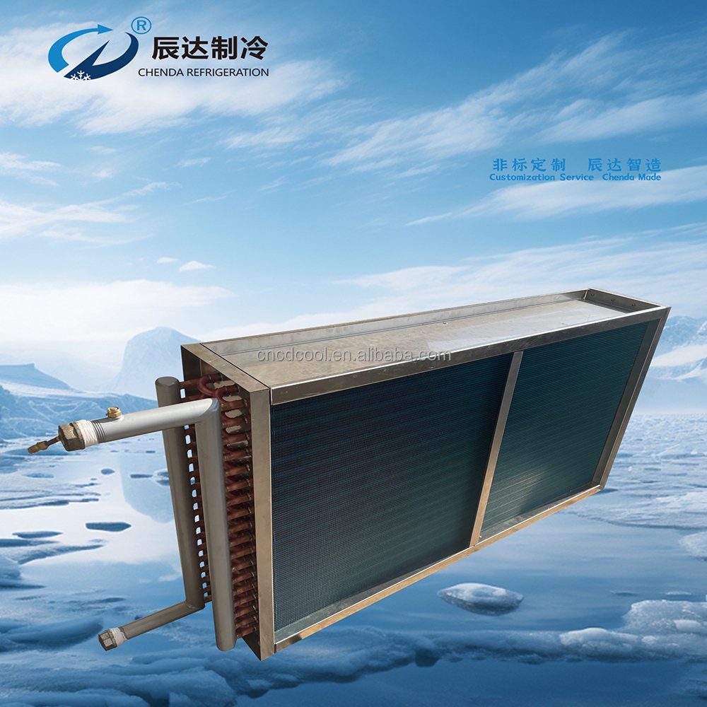 Customized Copper Tube evap Condenser Coil Water Air Heat Exchanger for Air cooled Condensing unit