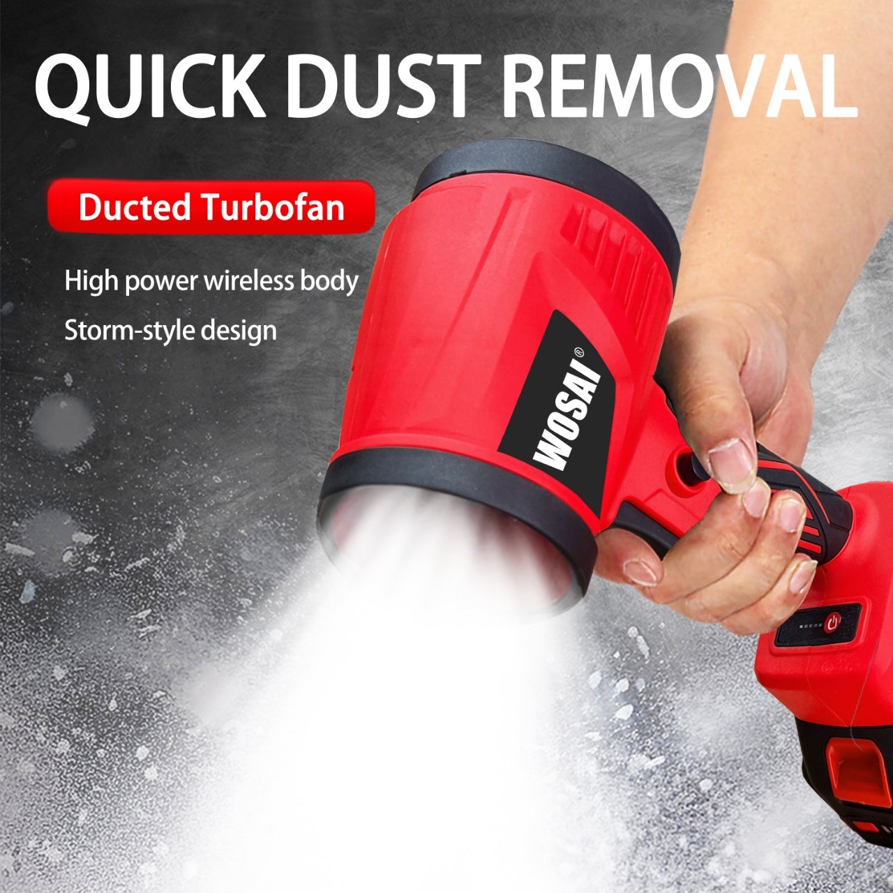 WOSAI 33000rpm Portable Cordless Air Duster Jet Gun Mini Turbo Jet Fan Electric Handheld Car Dryer Blower