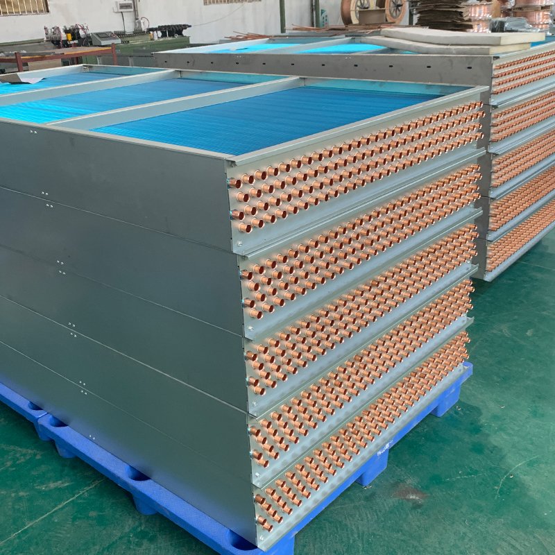 Air Source Heat Pump Fin Tubes Copper Aluminum Foil air to Water Heat Exchanger