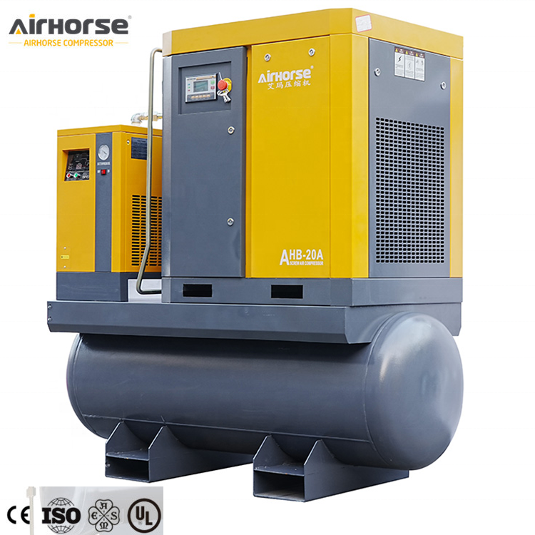 AirHorse Customized 10HP 15HP 20HP 30HP Rotary Silent Air-compressors 8 Bar 10 Bar 12Bar 16 Bar Industrial Screw Air Compressor