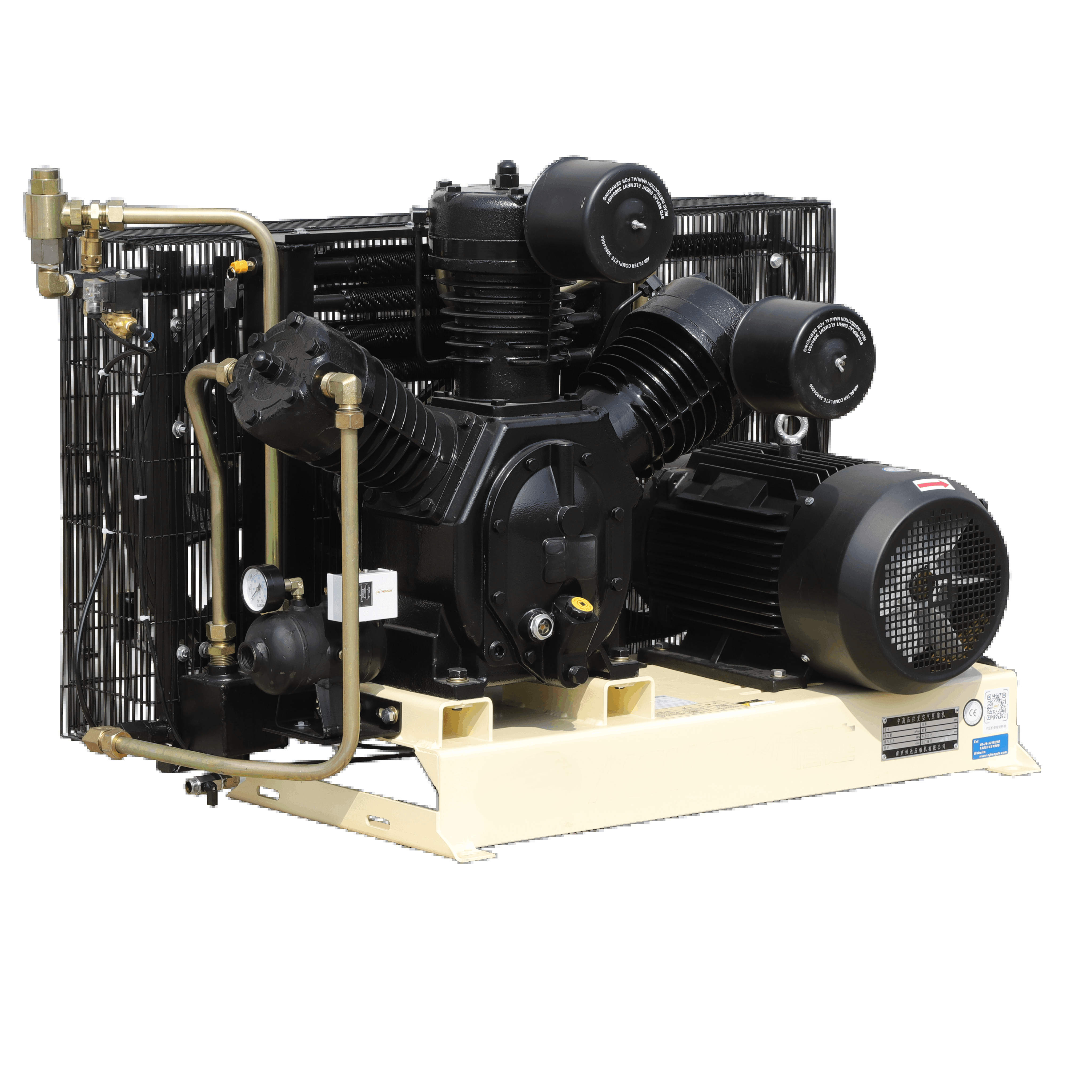 Factory Direct Sale 30Bar 1.2m³/min High Pressure Piston Air Compressor for PET Bottle Blowing