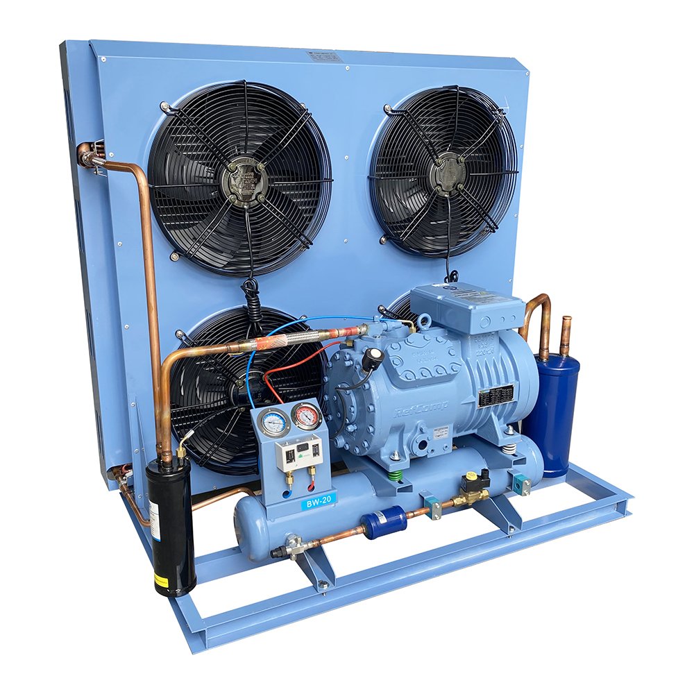 Chinese Suppliers 6 hp 8 hp 15 hp Condensing Unit Compact Refrigeration Compressor Unit Dual Fan Condensing Unit for Cold Room