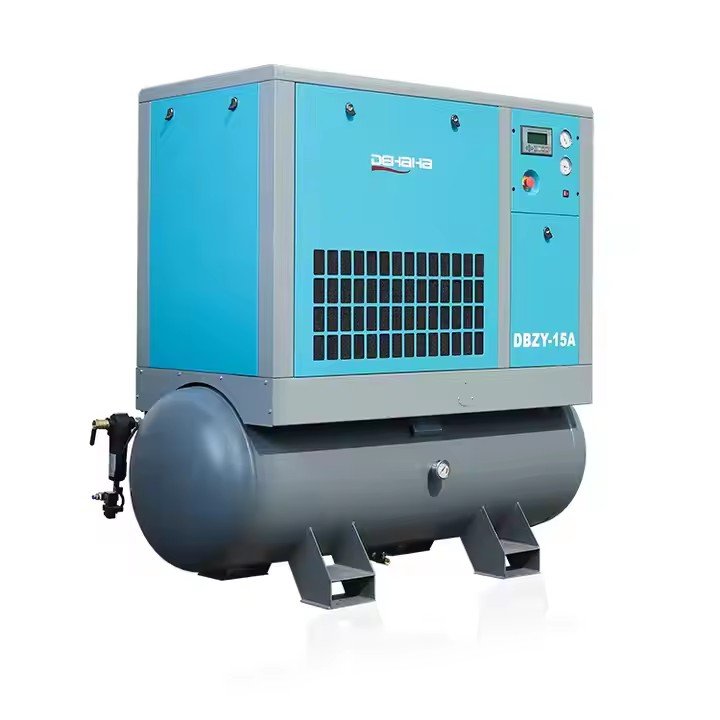 DHH Screw air Compressor Laser Cutting All in One air tank Mounted Industrial Compressor with Dryer 22KW with Model Cpmzy22
