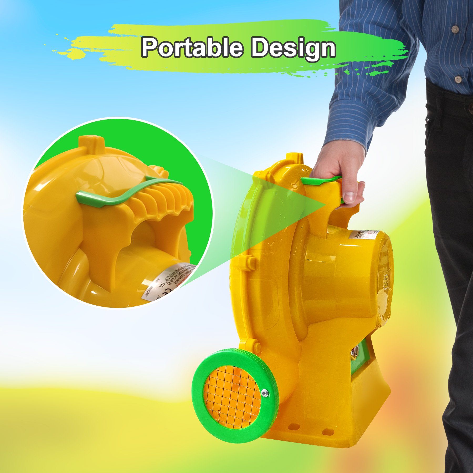 High Quality 480W Blower Large Inflatable Game Trampoline Castle Advertising Inflatable Blower