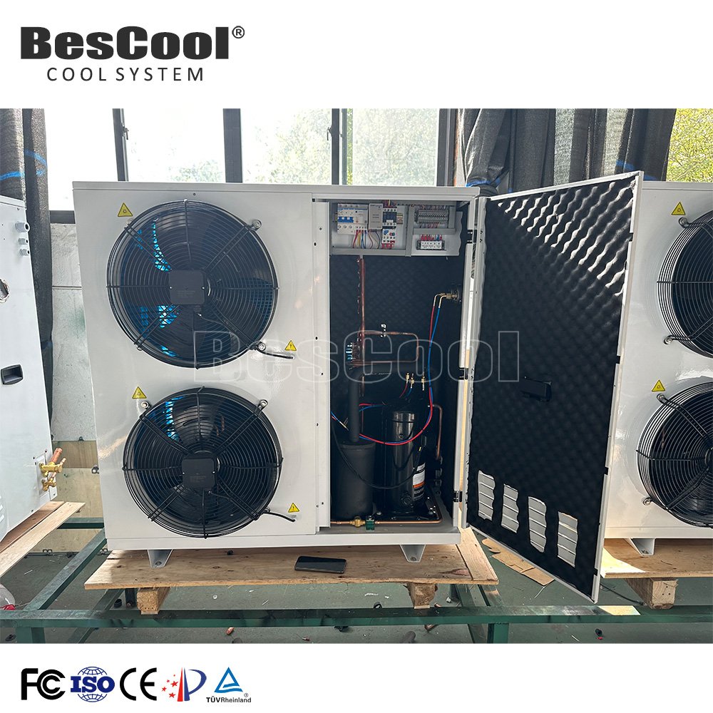 Box-Type Integrated Condensing Unit R404a Copeland Scroll Compressor for Refrigeration & Air Cooler Evaporator for Cooling Rooms