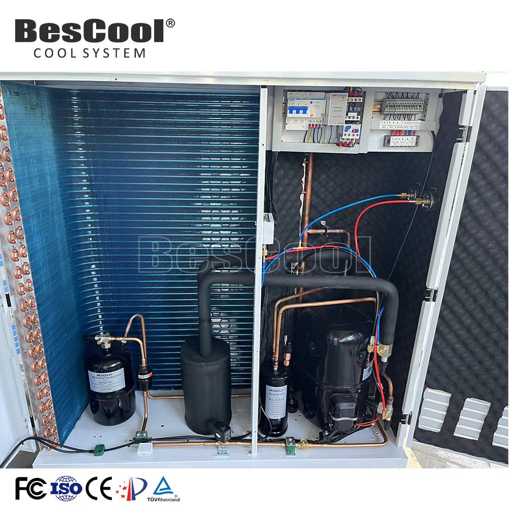 Box-Type Integrated Condensing Unit R404a Copeland Scroll Compressor for Refrigeration & Air Cooler Evaporator for Cooling Rooms
