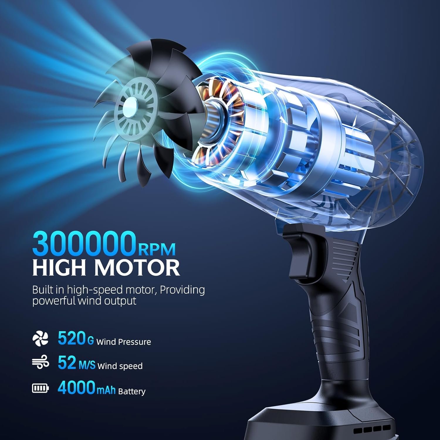 Blower Leaf Fan Air Electric Machine Jet Turbo Pressure Mini Portable High Cordless Leave Dust Car Inflatable Blower