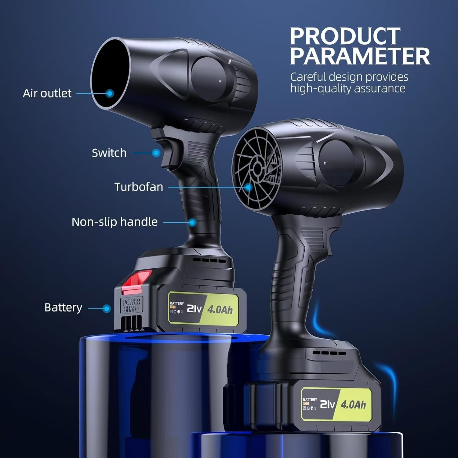 Blower Leaf Fan Air Electric Machine Jet Turbo Pressure Mini Portable High Cordless Leave Dust Car Inflatable Blower