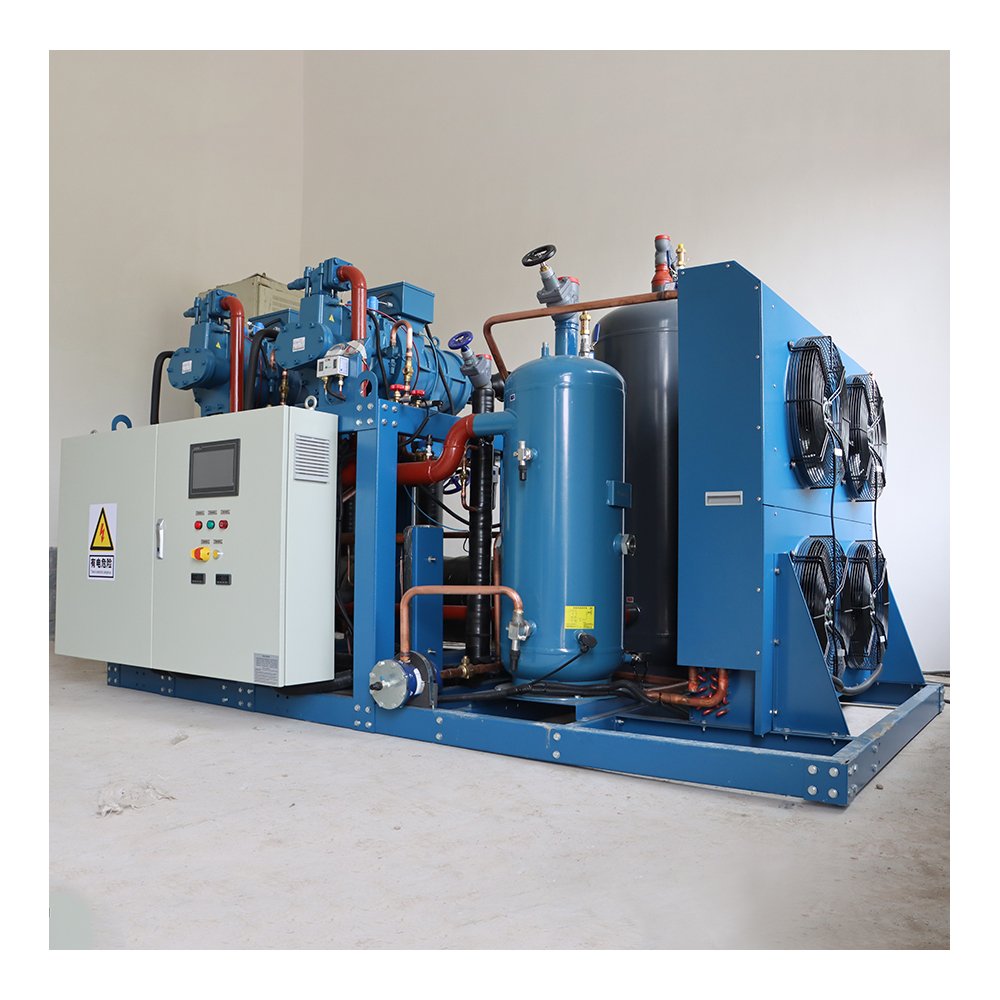 Super Fast Cooling Condensing Unit Air Cooling Screw 50hp Screw Compressor Unit for Factory Cold Room Use
