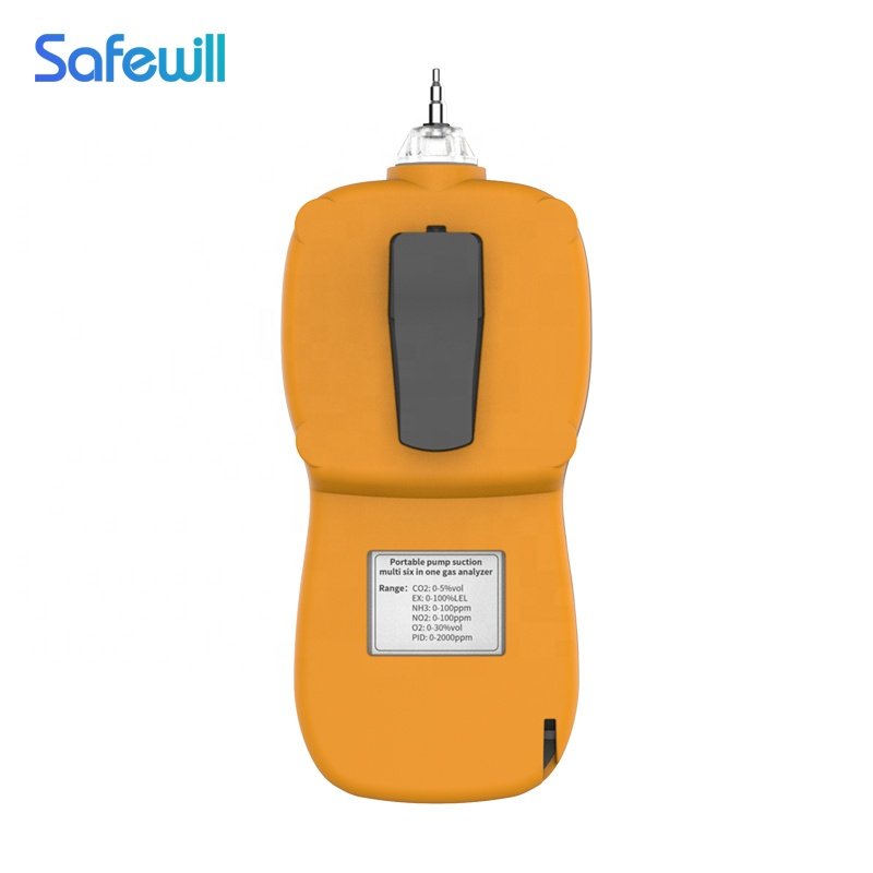 New Safewill Portable ES60A 6 in 1 air Quality Monitor Environmental Gas CO CO2 PID H2S O2 O3 HCN H2O2 Monitoring Detector