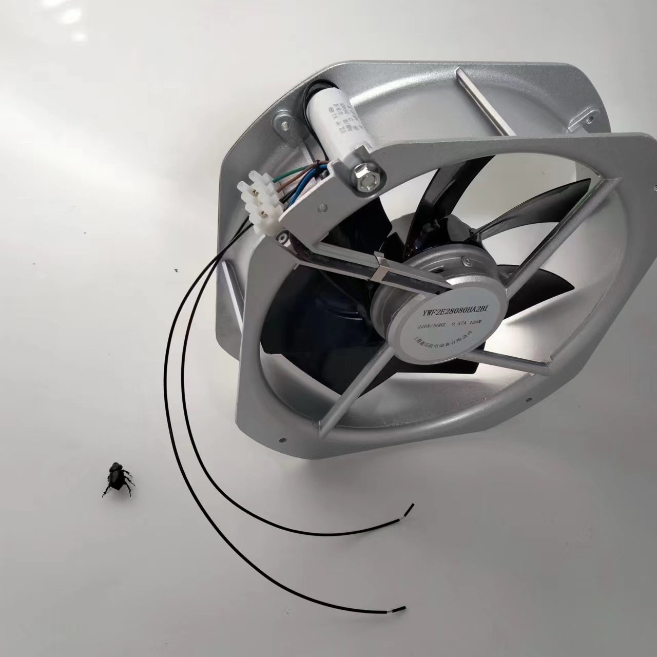 2700rpm 130W Poultry Farm Industrial 250mm Roof Vertical Frameless Axial Exhaust Fan Mixed Flow Fan
