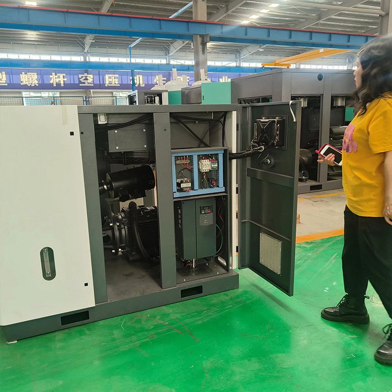 37kw 50HP 7bar 8bar 10bar 12bar 229cfm 222cfm 205cfm 183cfm Large Capacity Variable Frequency Screw Air Compressor
