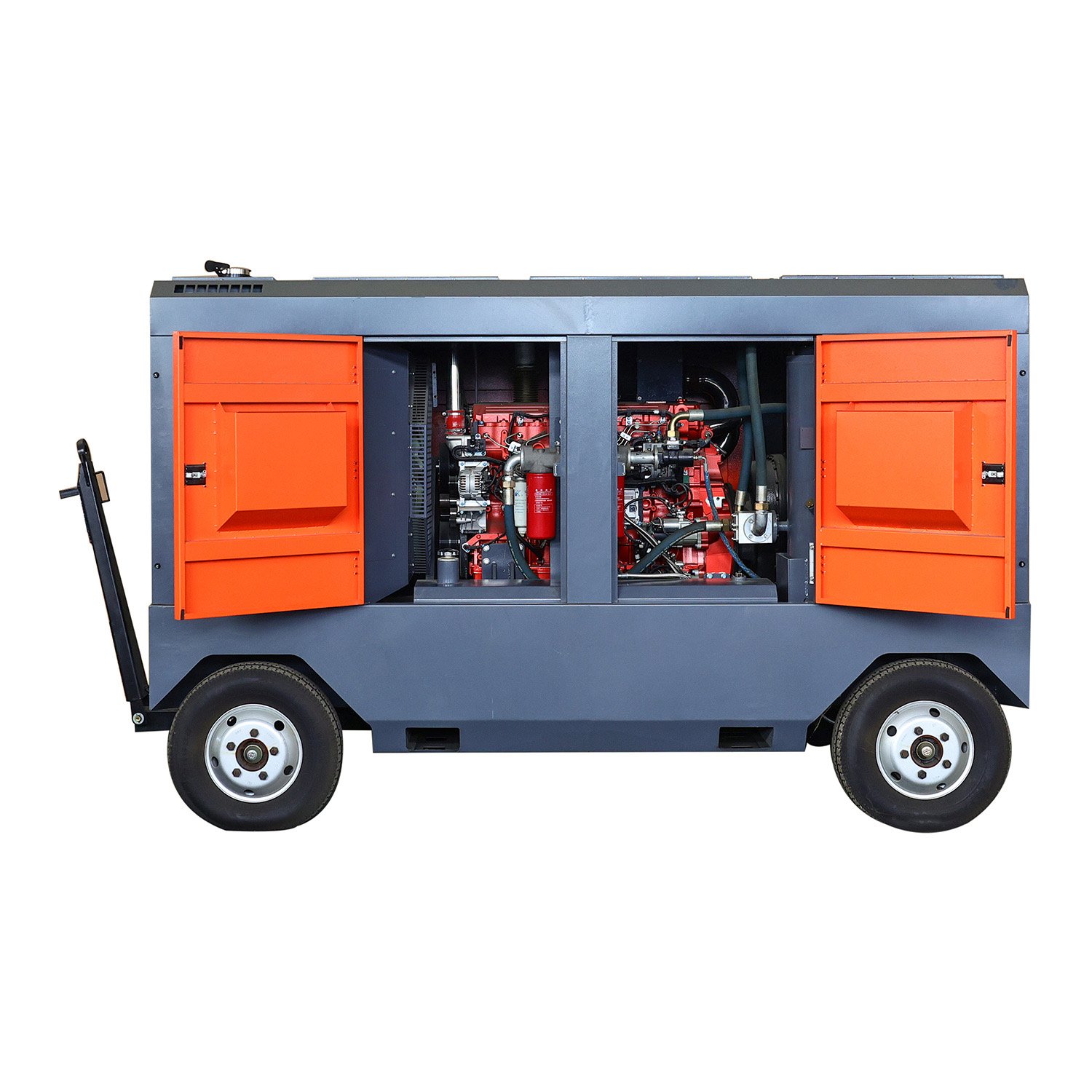 High air Cooling Efficiency 110kw 15m3/min 17bar Two Stage 380v Portable Industrial Screw air Compressor diesel air Compressor