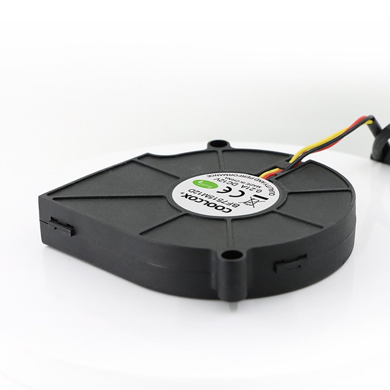 CoolCox 7515 Dc Small Brushless Blower Fan,75x77x16mm 5v 12v 24v Cooling Fan,air Cooler Heatsink Suitable for Icebox,projector
