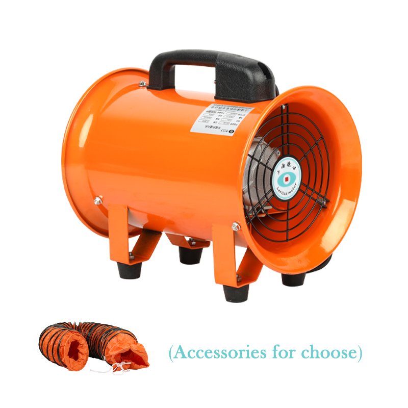 12" 300mm Portable Ventilation Blower Fan 220V With Flexible Hose