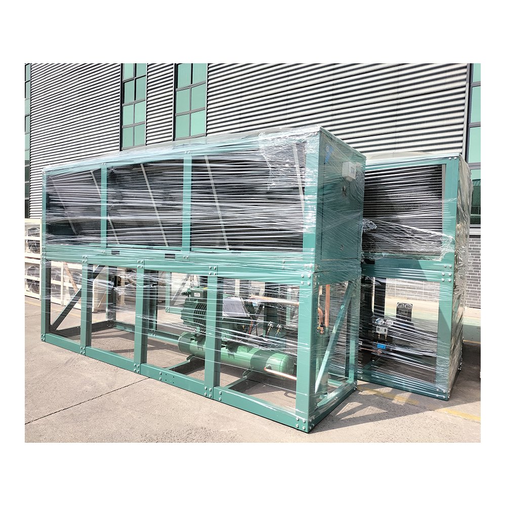 Heleng 100HP Widely Used Low Operational Cost Price Screw Water Source Heat Pump Compressor Condensing Unit for Cold Room