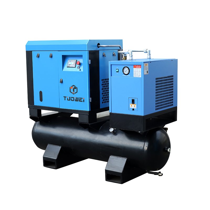 15kW 20Hp 10 Bar All in One Industrial Electric Rotary Screw Air Compressor With Air Dryer