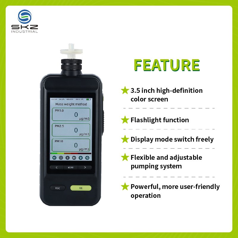 SKZ1050E High Accuracy Portable Laser Dust Particle Counter with Two Detection Modes