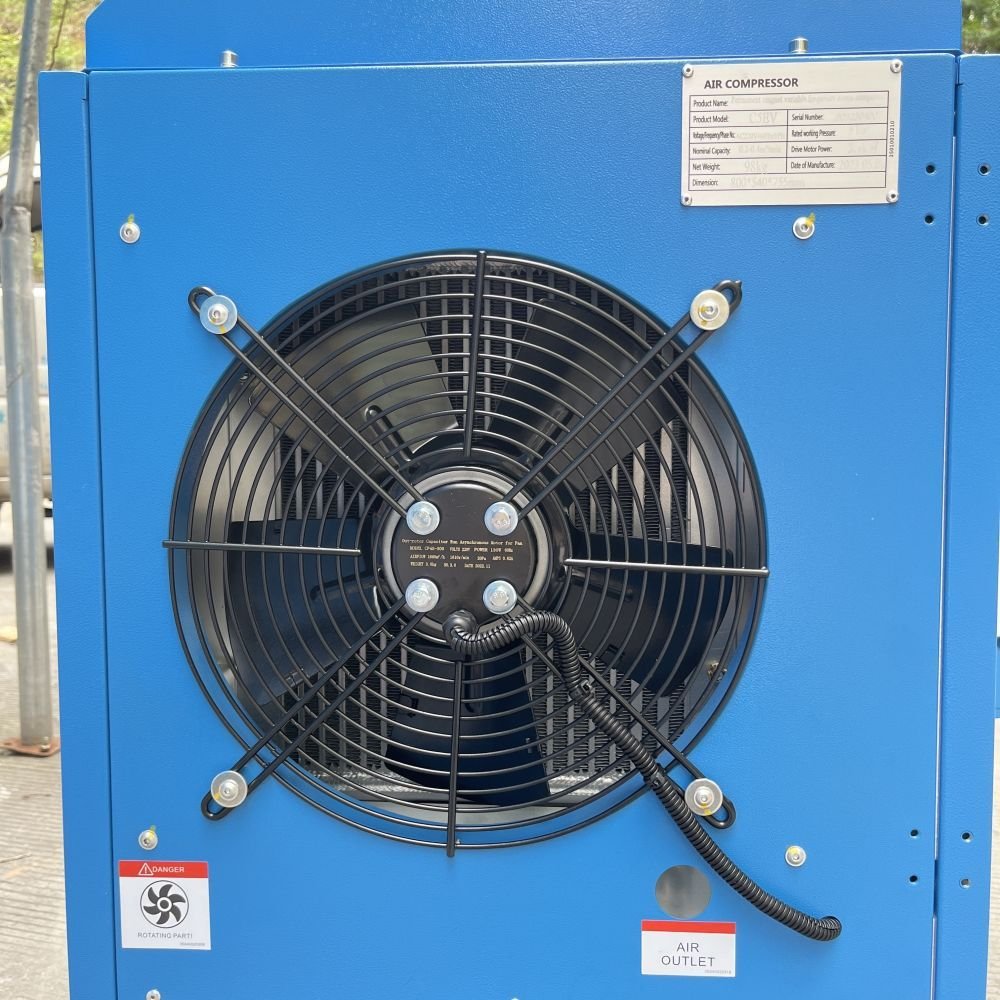 China Factory IP54 3.7KW 5HP 8Bar 220V/60HZ Single-Phase Variable Speed Screw Air Compressor Permanent Magnet Pump Engine Motor