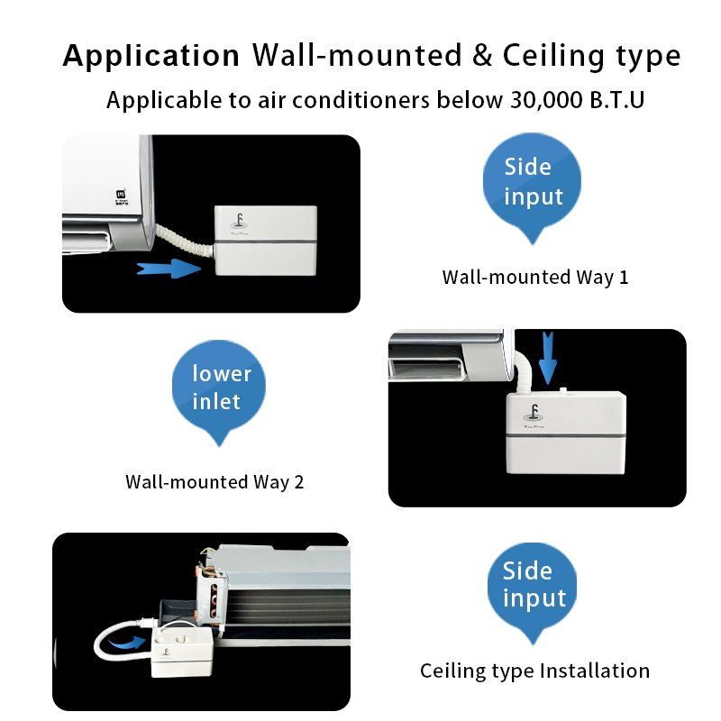Kingpump New Design Quiet Air Conditioner Drain Pump Water Wall Mounted Condensate Removal Pump